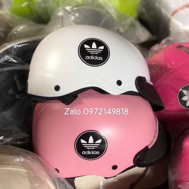 Nón bảo hiểm sơn adidas dày đẹp hàng loại 1 full logo tem mac chính hãng