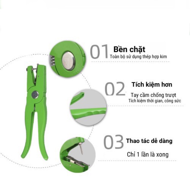 Kìm bấm thẻ tai bò dê heo