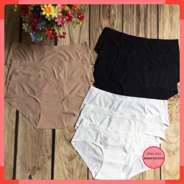 Combo 5 quần lót nữ su đúc trơn, không đường may 3 màu loại đẹp mát mịn QL10
