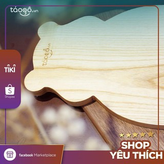 Khay gỗ trang trí hình chú gấu