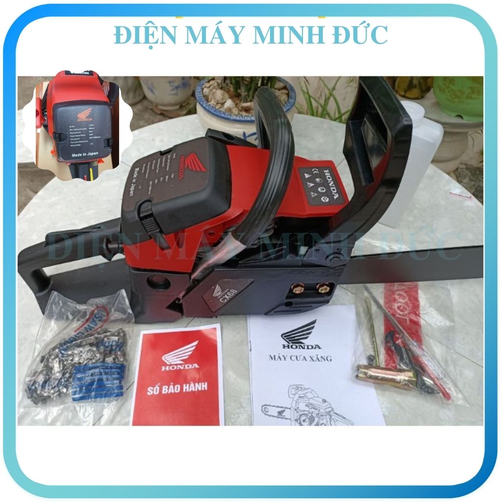 Máy cưa cắt gỗ chạy xăng xích lọng cầm tay nhãn hiệu HONDA CX68 với Lam Dài 55CM
