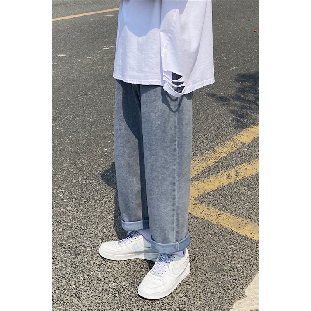 Quần jean dài ống suông màu sáng Tf2 cá tính cho nam | BigBuy360 - bigbuy360.vn