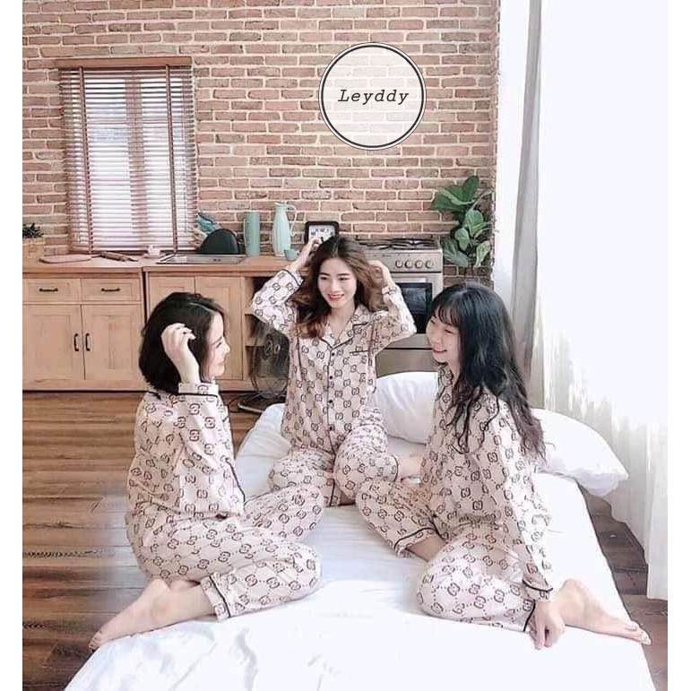 Bộ Pijama Nữ Dài Tay Thu Đông Chất Kate Thái Mềm Mát Loại 1 Không Xù FreeSize (45 – 65kg) – Leyddy. | BigBuy360 - bigbuy360.vn
