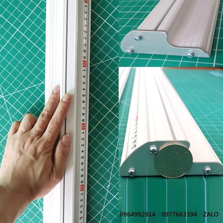 Thước nhôm chống trơn trượt, thước đo chống trơn trượt, thước cắt fomex mica alu
