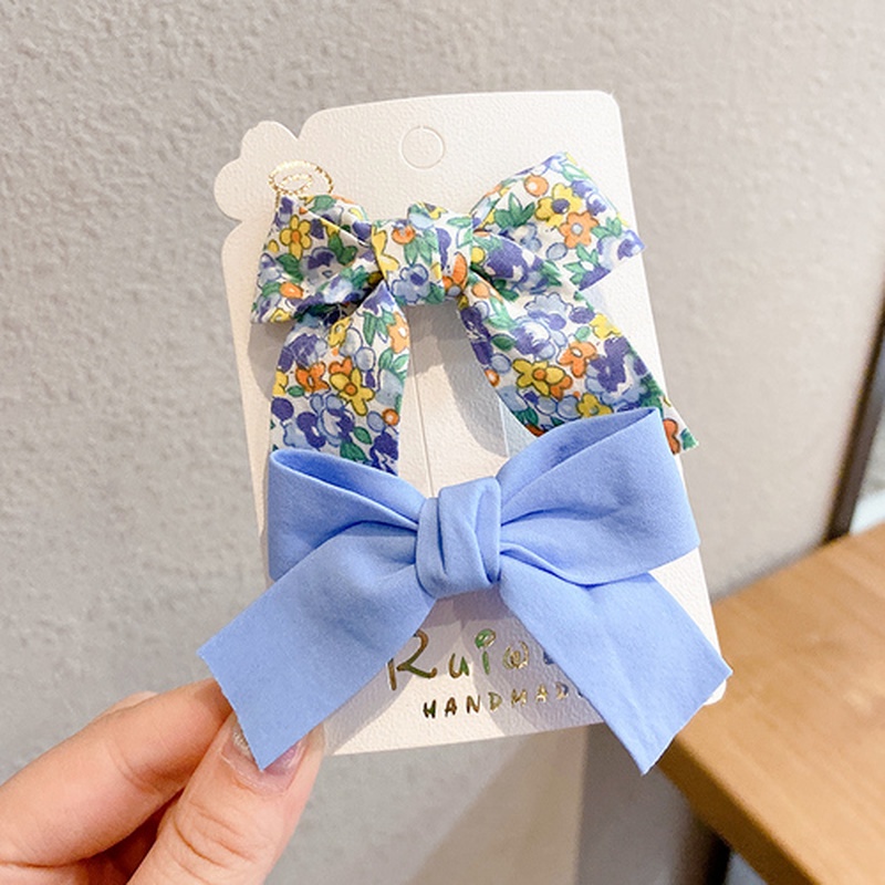 Set Dây Buộc Tóc + Dây Buộc Tóc Cao Su Đính Hoa Dễ Thương Cho Bé