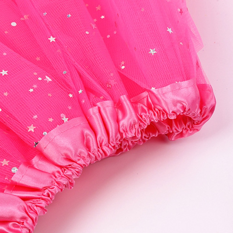 Chân Váy Lưới Tutu Đính Kim Sa Lấp Lánh Cho Bé Gái Tập Múa Ba Lê