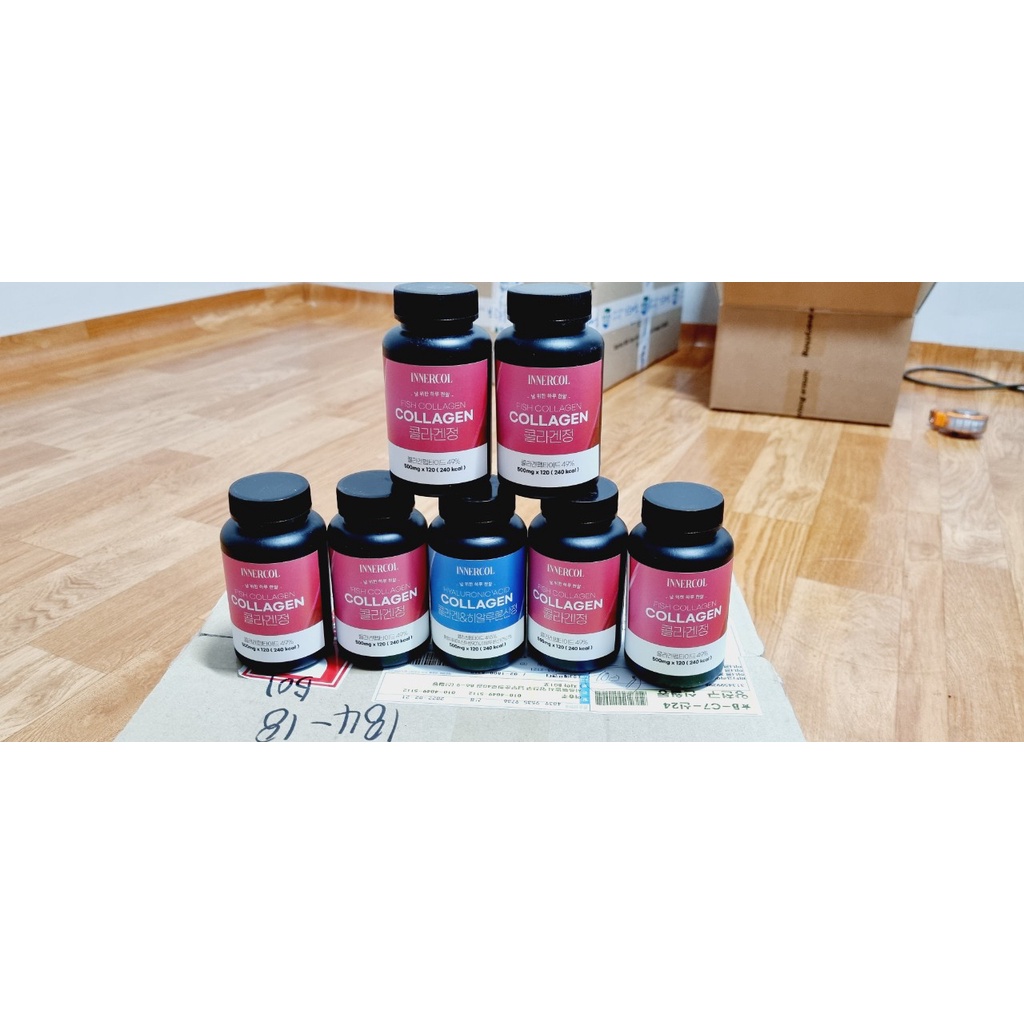 Viên uống collagen đẹp da, cấp nước, nâng cơ tăng đàn hồi da, collagen INNERCOL Hàn Quốc 120 VIÊN