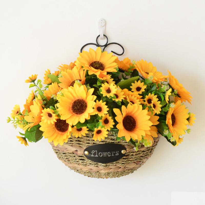 Bó Hoa Hướng Dương Giả 13 Bông Dùng Trang Trí