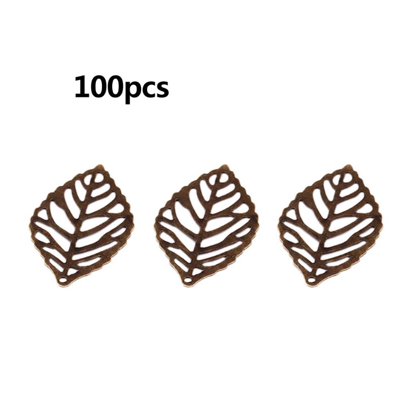 Set 100 Mặt Dây Chuyền Hình Chiếc Lá Nhiều Màu Sắc