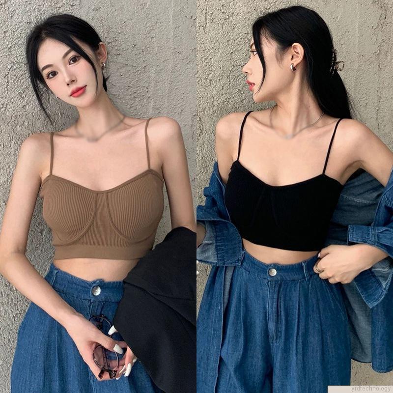 Áo không tay hai dây phối màu thời trang gợi cảm cho nữ