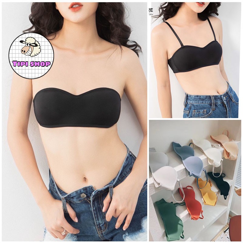 [Mã FAMARAL1 giảm 10K đơn 50K] Áo lót nữ cúp ngực kèm dây vai ( 2 cách mặc )