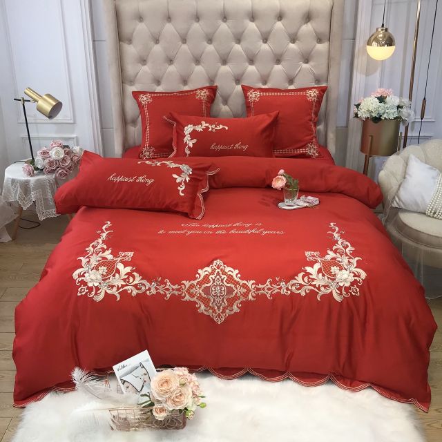 Bộ chăn ga gối lụa hoàng gia