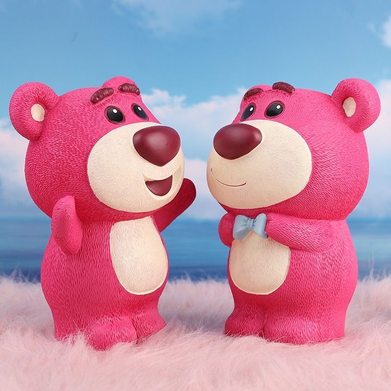 Heo Đất Sáng Tạo. Ống Heo Tiết Kiệm Tiền Hình Gấu Và Dâu Tây Dễ Thương