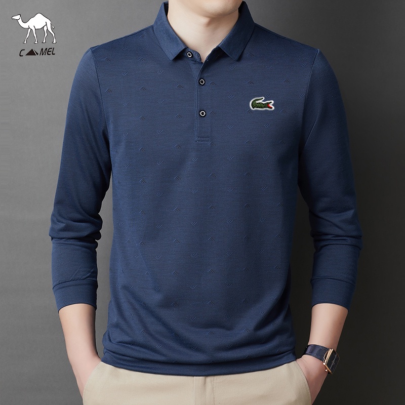 Áo polo tay dài chất liệu cotton thời trang cho nam 2021