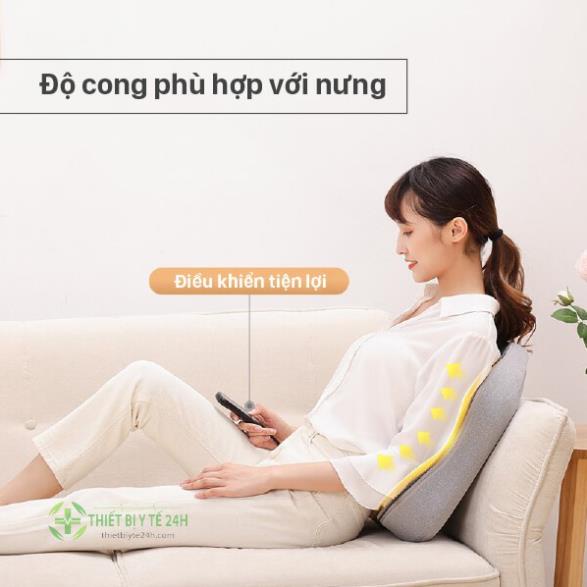 Máy Massage Lưng BM-V56, Cổ, Vai Gáy, Máy Mát Xa Thắt Lưng Cao Cấp,Gối Massge Lưng Làm Giảm Mệt Mỏi Khi Phải Ngồi Lâu >