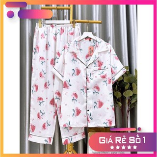 Đồ bộ Pyjama Satin Tay Ngắn Quần Dài Cao Cấp