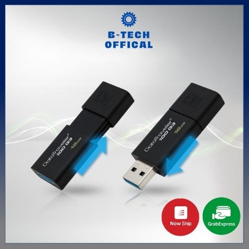 USB Kingston 𝙏𝙤̂́𝙘 Đ𝙤̣̂ 𝘾𝙖𝙤 DT100G3 32Gb 3.0 tốc độ cao 100MB/s