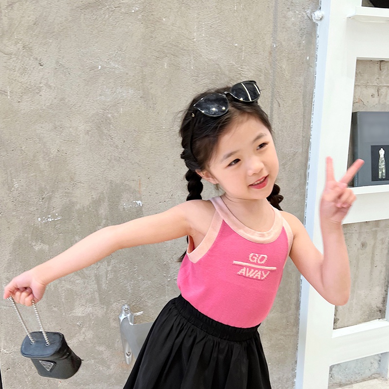 Áo Dệt Kim Không Tay Thời Trang Mùa Hè Dành Cho Bé Gái