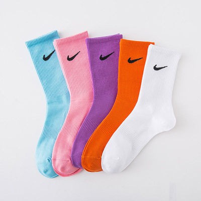 Tất vớ nữ cổ cao phong cách vintage siêu cute họa tiết chữ NIKE nhiều màu phá cách trẻ trung T09