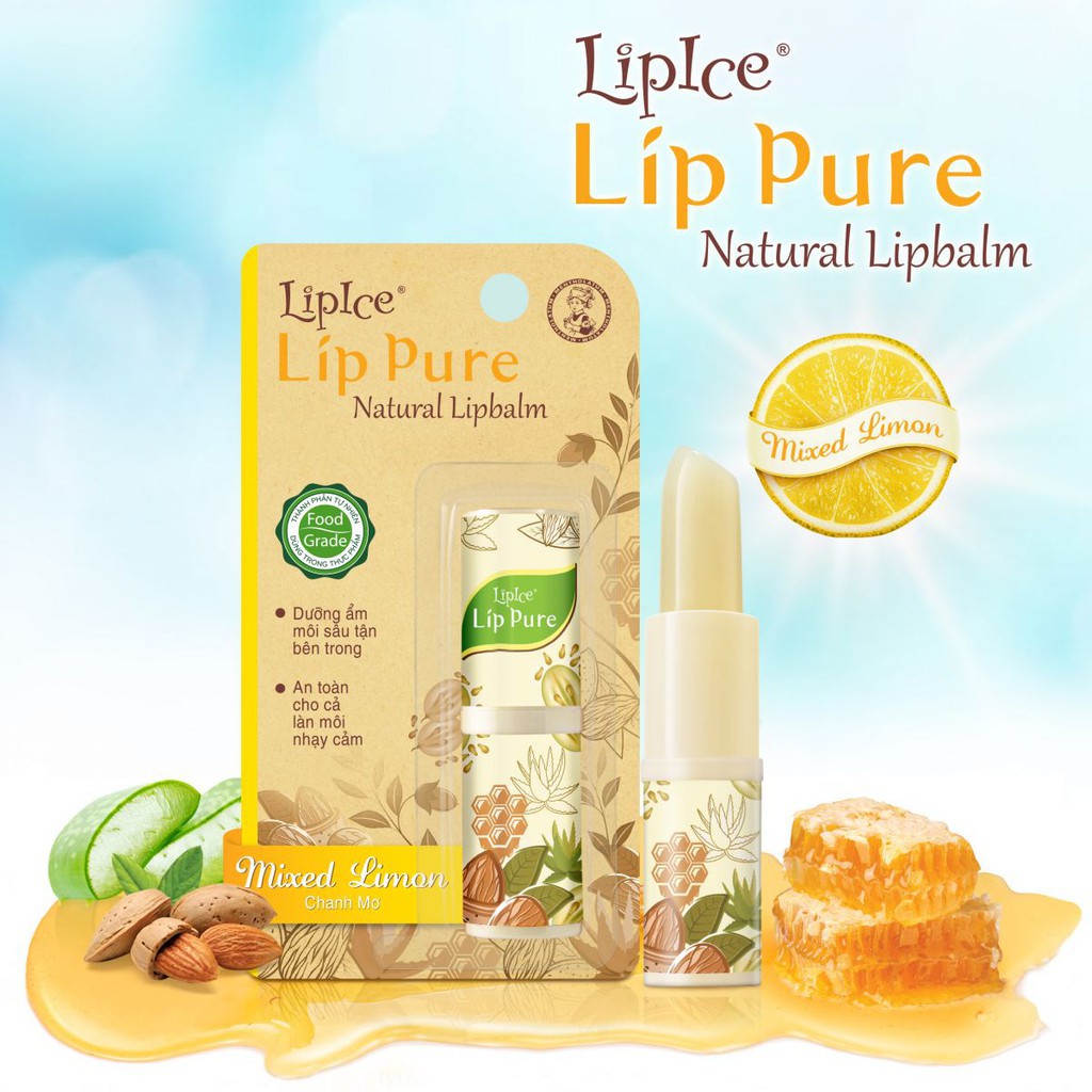 ✅ (CHÍNH HÃNG) Son dưỡng chiết xuất thiên nhiên Lipice Lip Pure 4g (bao bì mới)