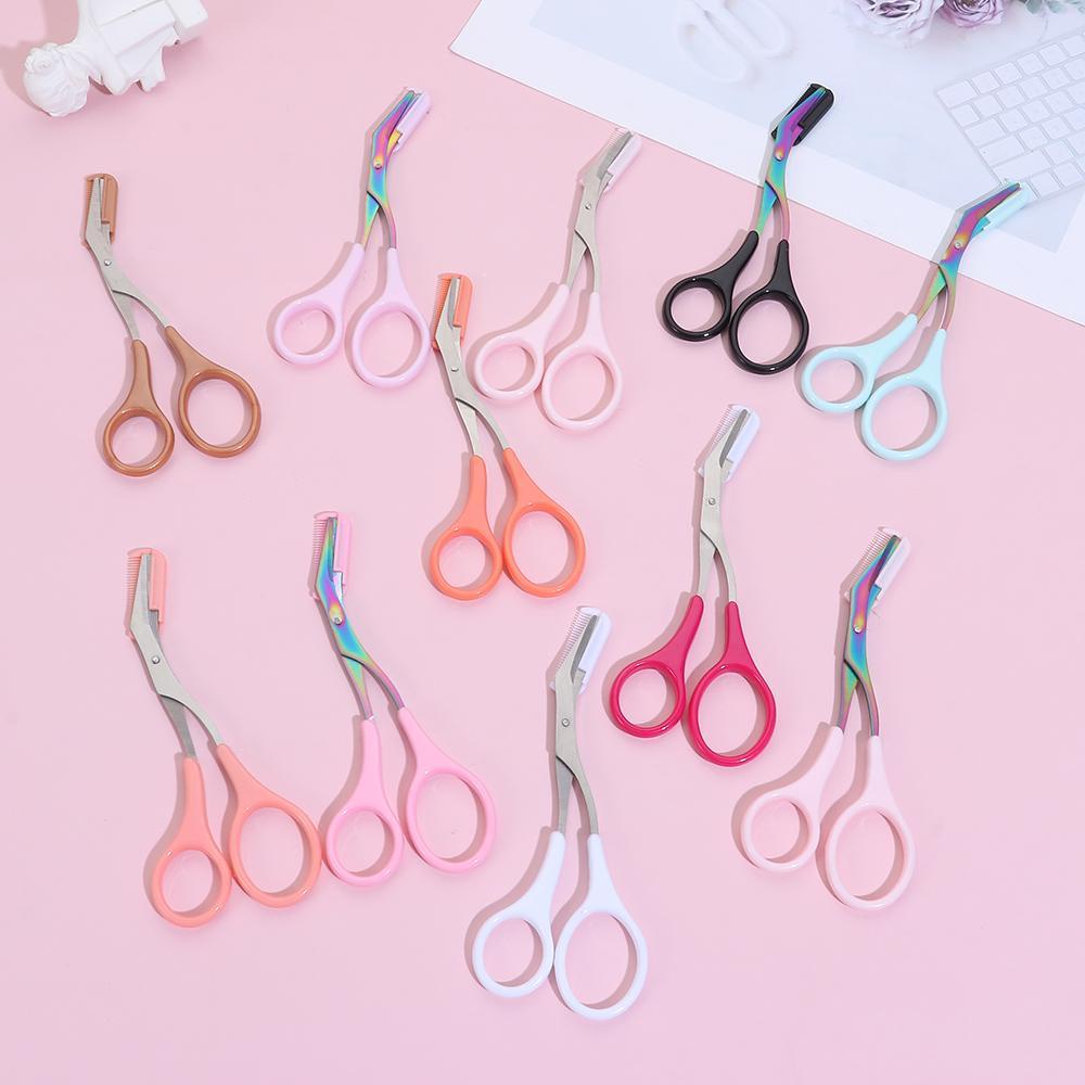 Bộ 2 / 4 / 6 Kéo Tỉa Lông Mày Kèm Lược Tiện Dụng