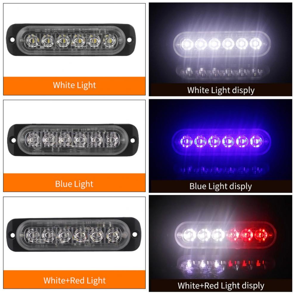 Bộ 6 Đèn LED Cảnh Báo Khẩn Cấp 12V-24V Chuyên Dụng Cho Xe Hơi / Xe Tải / SUV