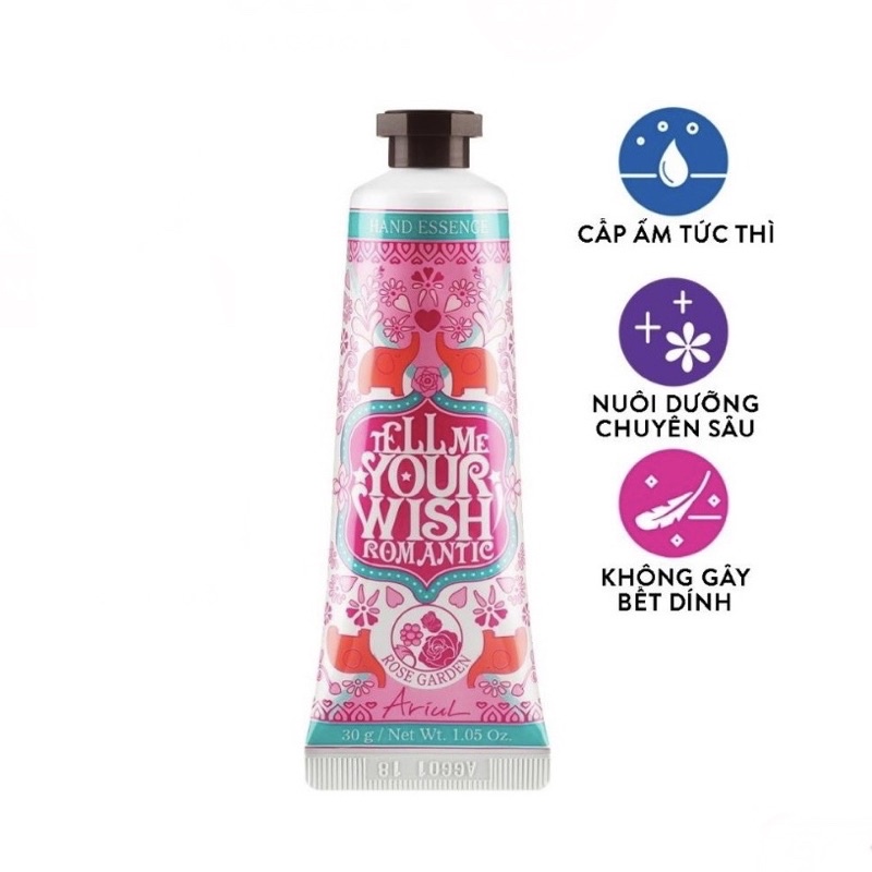 Kem Dưỡng Da Tay Ariul Tell Me Your Wish Romantic Hand Essence 30g