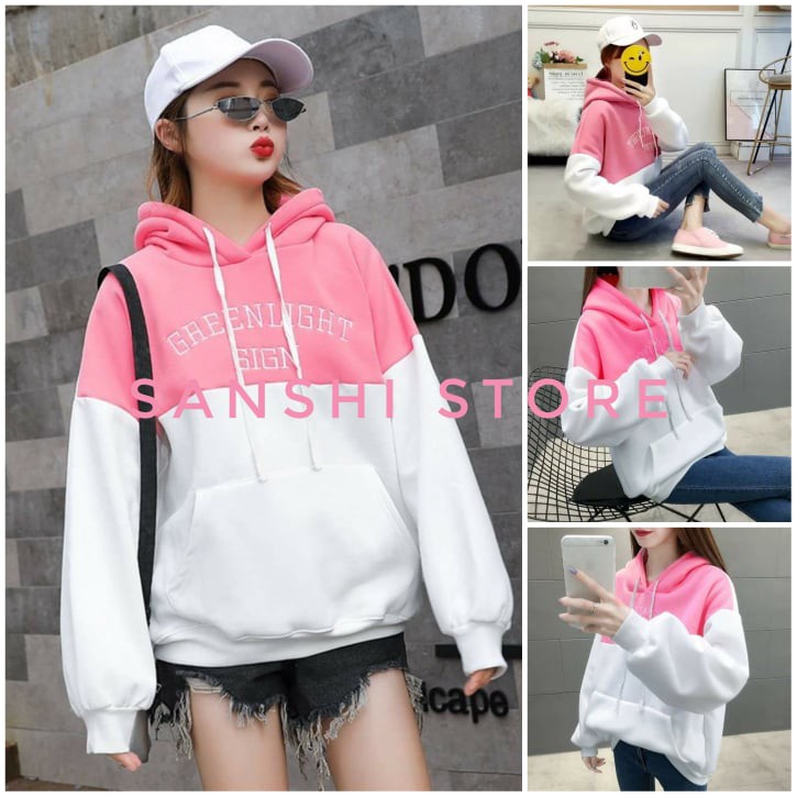 Áo Khoác Hoodie ♥ FREESHIP ♥ ÁO KHOÁC NỈ UNISEX GREEN LIGHT FREESIZE nam nữ - KN23