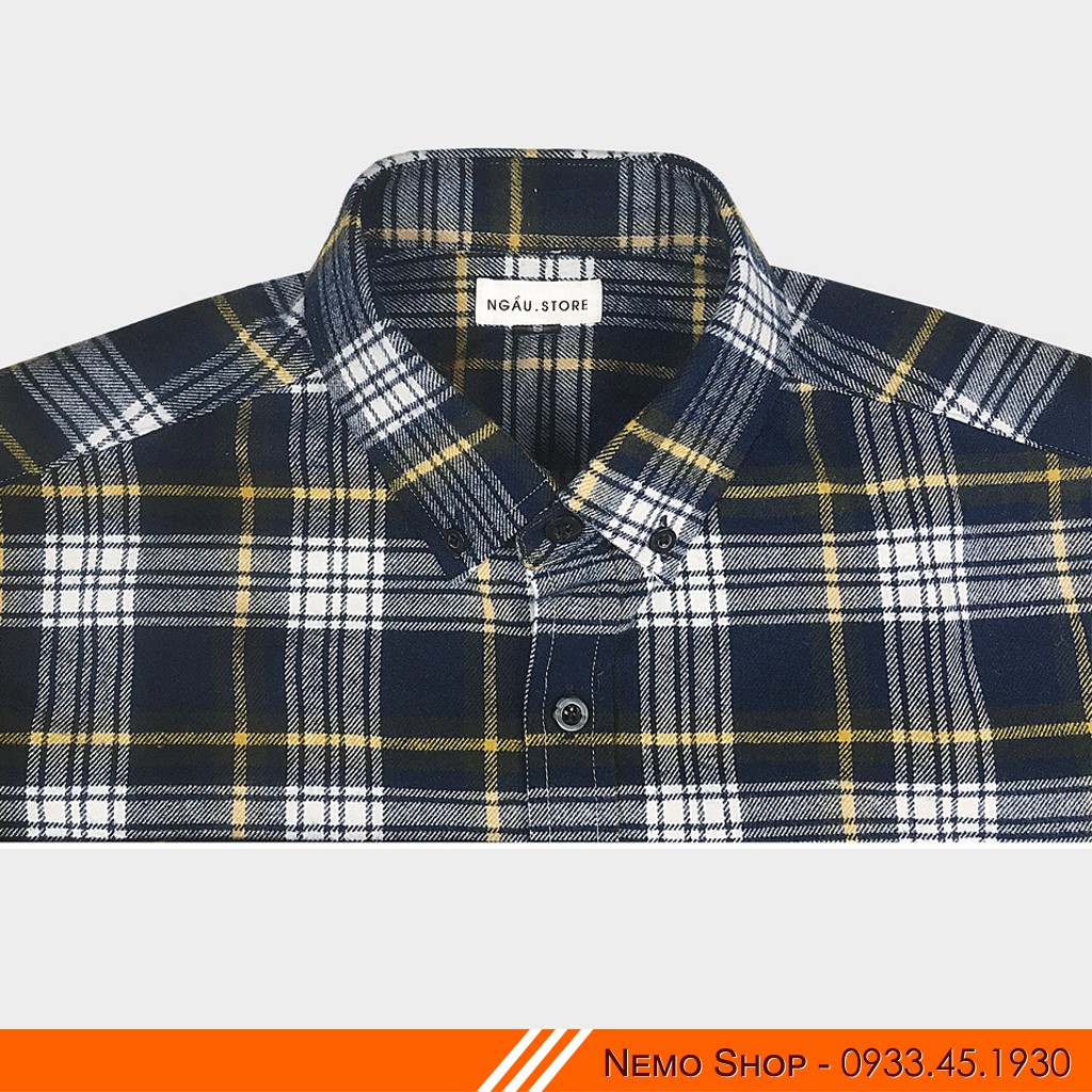 Áo sơ mi nam Flannel Shirt ca rô to dày dạn giúp giữ ấm cho mùa Thu Đông