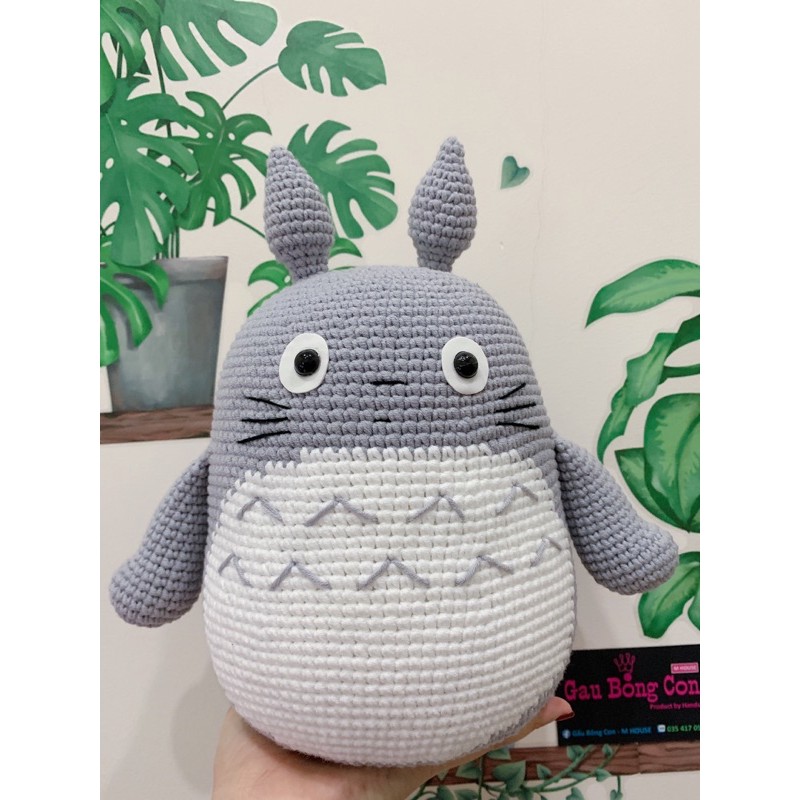 - Gấu Totoro bằng len - thú len - gấu bông len