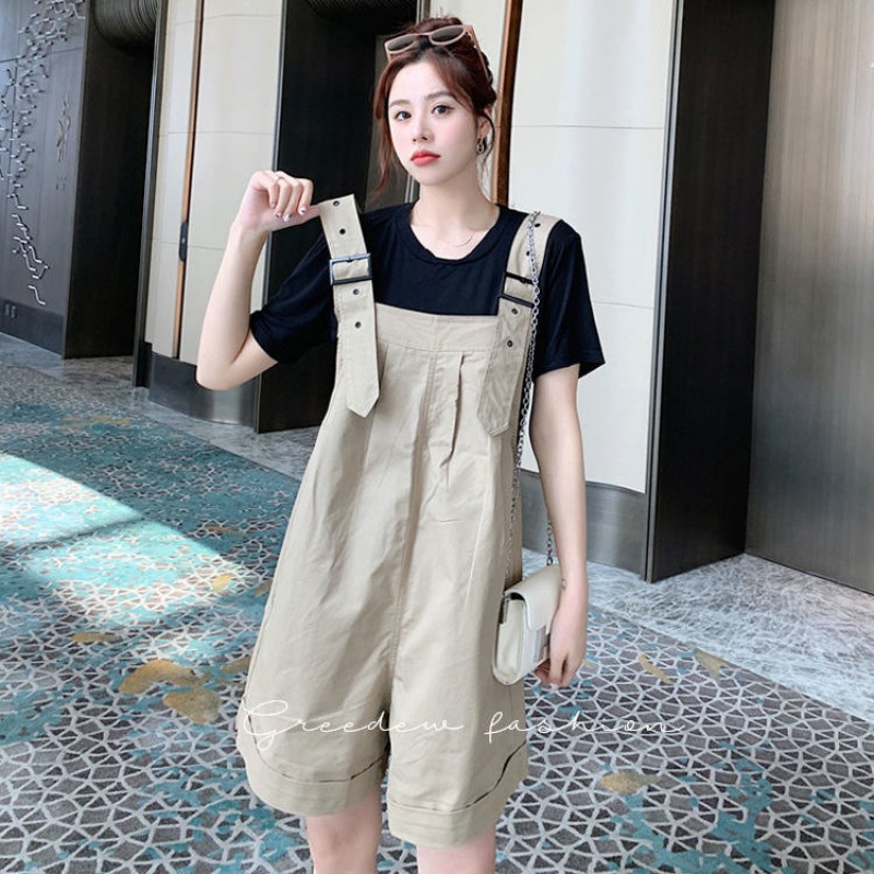 Set Áo Thun + Quần Short Cotton Nguyên Chất Dáng Rộng Phong Cách Hàn Quốc Cho Nữ Sinh