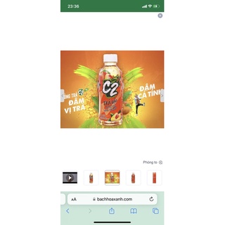 Trà C2 chai 230ml 1 thùng 24 chai  ( 3 hương : đào , táo , chanh )