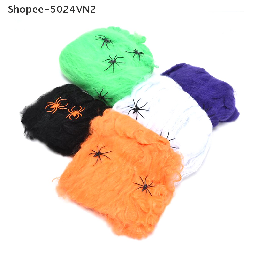 Mạng Nhện Trang Trí Halloween Có Thể Kéo Dài