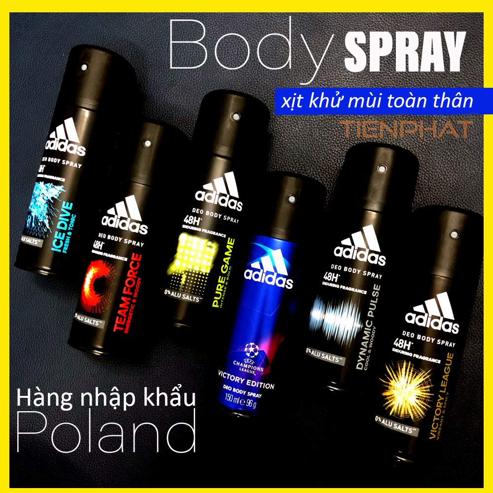 Xịt khử mùi toàn thân nam Adidas Neo Body Spray 150ml - Hàng Nhập Khẩu