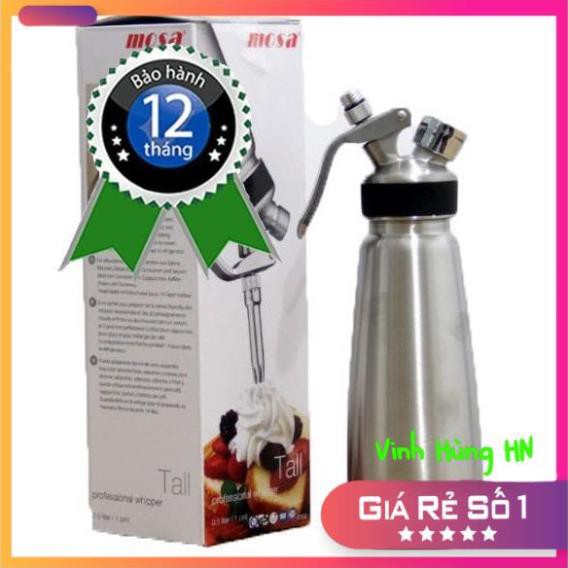 Bình Xịt Kem Tươi Mosa Inox Dung Tích 1L