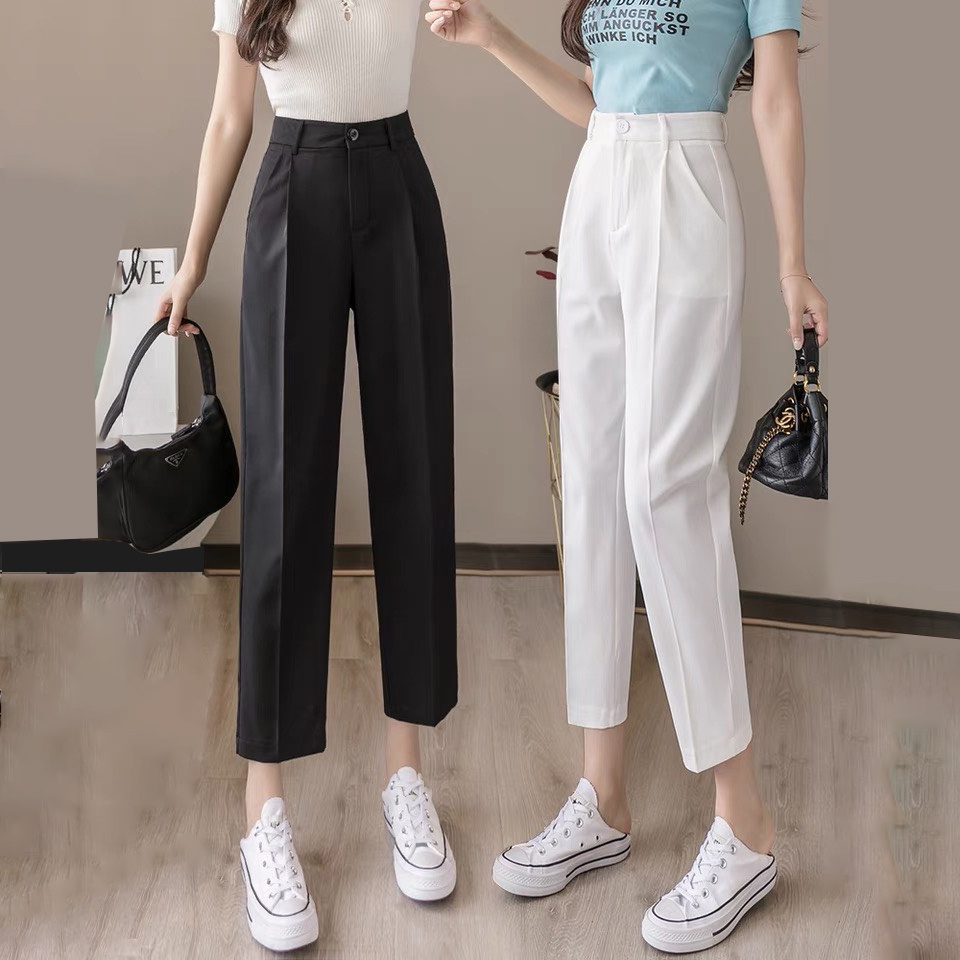 Quần baggy nữ lưng cao form rộng cực sành điệu phù hợp với mọi dáng