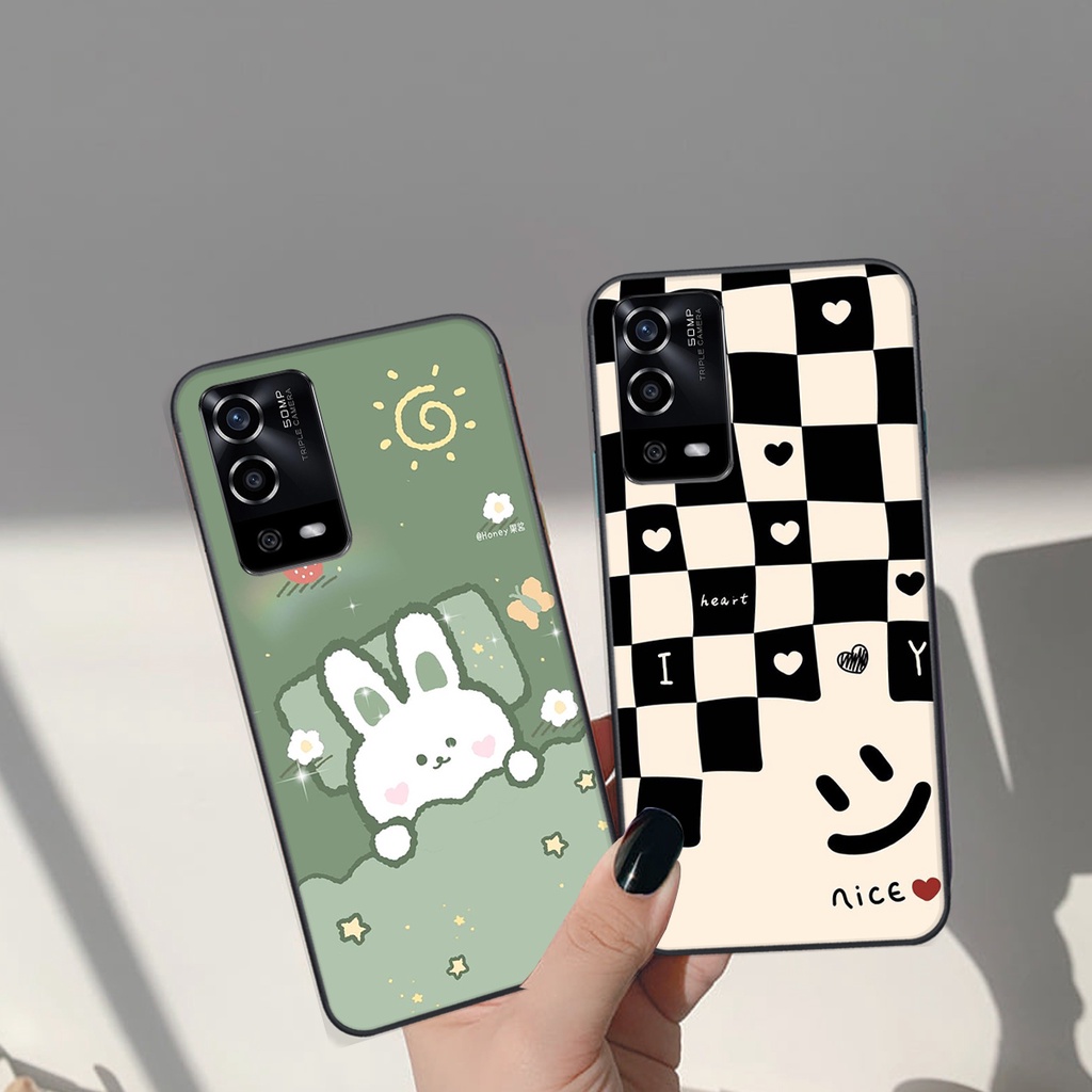 Ốp lưng Oppo A55 in hình Gấu nâu - hồng, Gấu Be@rick  cực CUTE, DỄ THƯƠNG