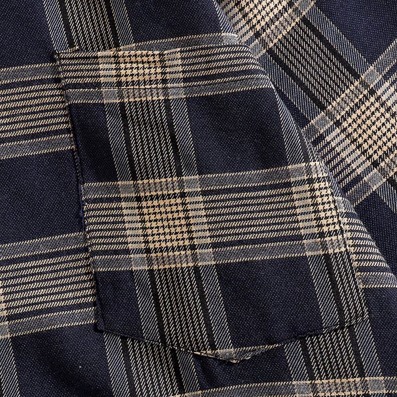 Mới Áo Sơ Mi Tay Dài Dáng Rộng Kẻ Sọc Caro Phong Cách Hàn Quốc Với 2 Màu Lựa Chọn Cho Nam