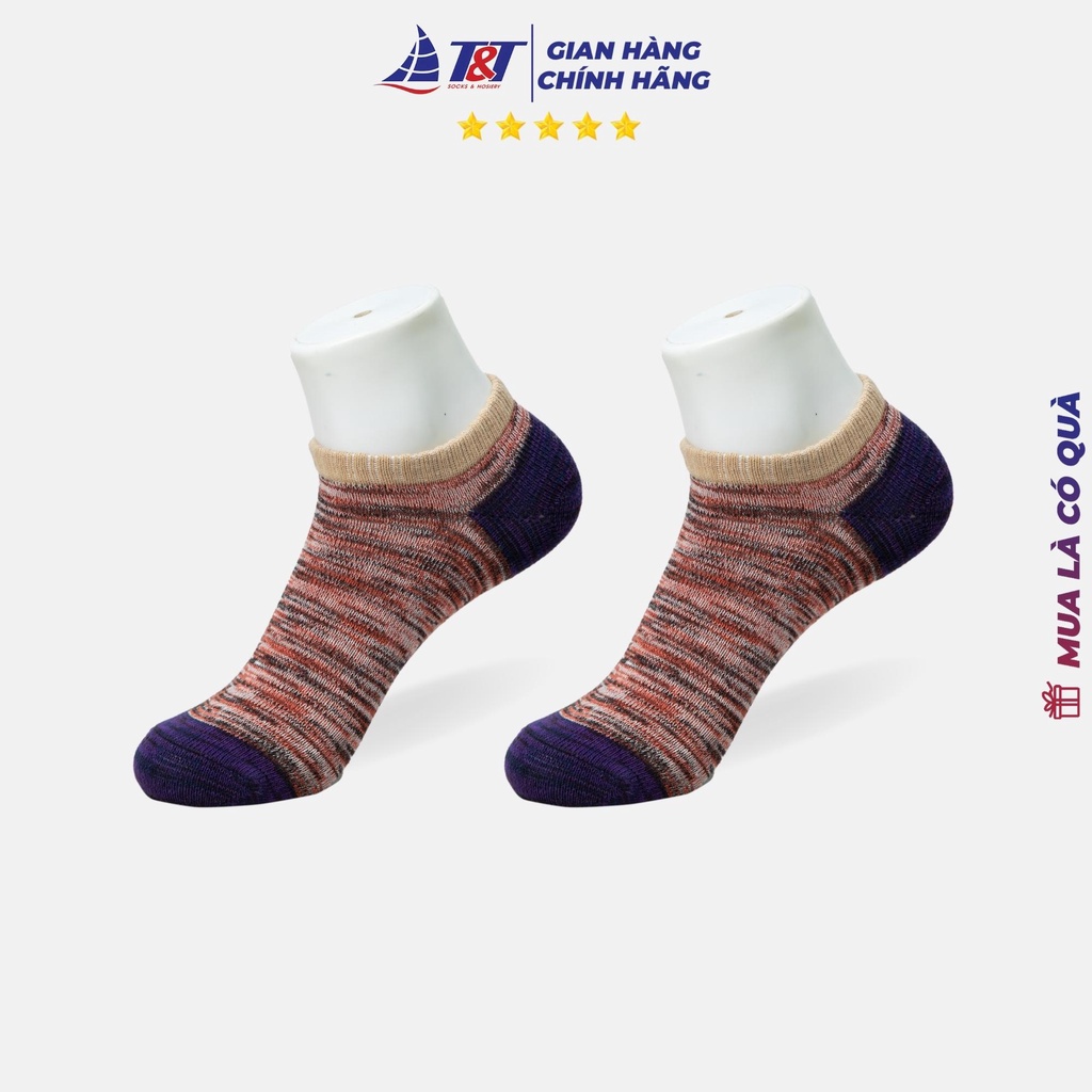 Combo 5 đôi Tất nam cổ ngắn loang T&amp;T SOCKS