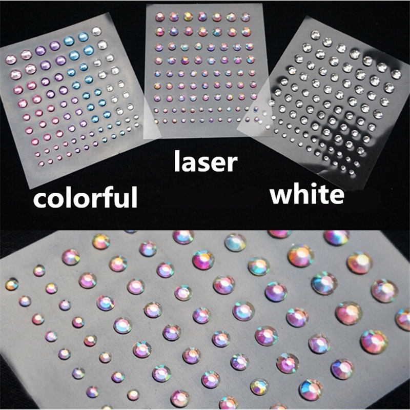 Hạt Đá Pha Lê Lấp Lánh Dán Mặt Và Cơ Thể