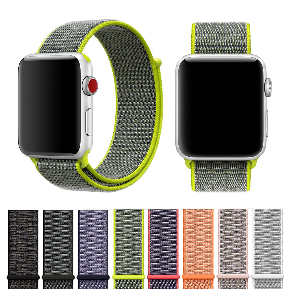 Dây đeo thay thế bằng sợi nylon cho đồng hồ thông minh for Apple Watch 7/6/SE/5/4/3/2/1 41mm 45mm 42mm 44mm 38mm 40mm