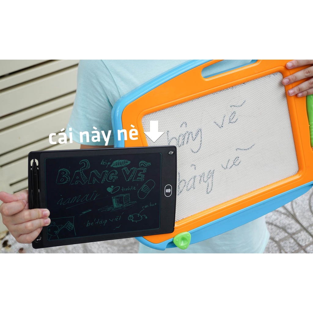 Bảng Vẽ, Viết Tự xóa LCD 8.5 inch Cho Bé tập Vẽ và Viết
