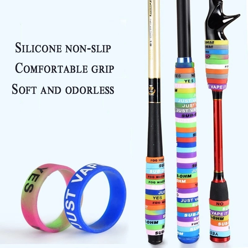 Set 10 Vòng Silicon Bọc Bảo Vệ Cần Câu Cá Chống Trượt / Rơi Vỡ / Co Giãn