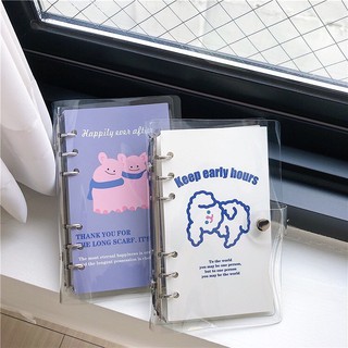 Sổ Còng Bìa Trong Suốt A6 Dùng Để Ghi Chép, Sổ Kế Hoạch, Planner, Bullet Journal - Tiệm Ngựa Gỗ