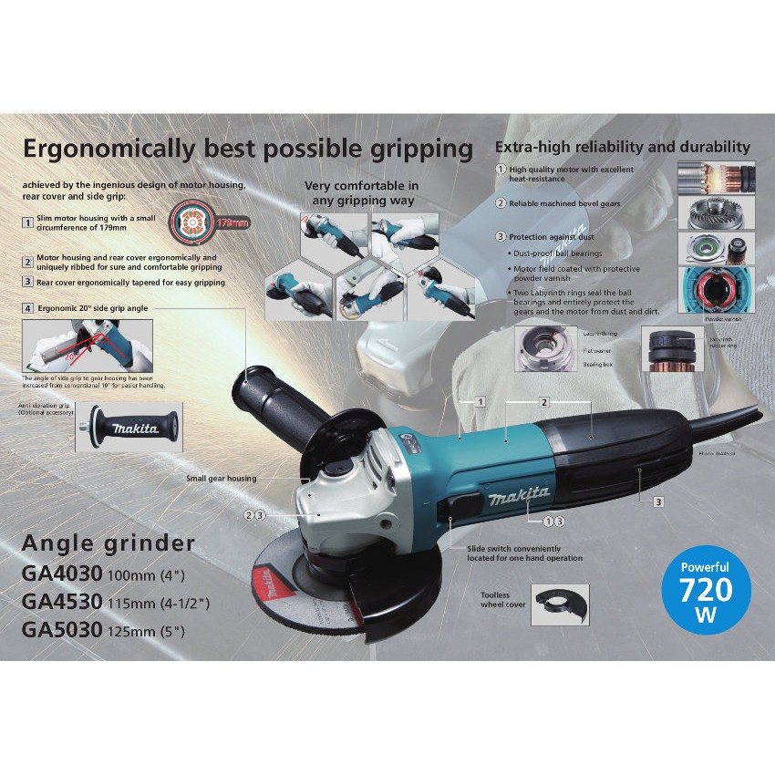 Máy mài góc Makita GA4030 (720W) 100mm