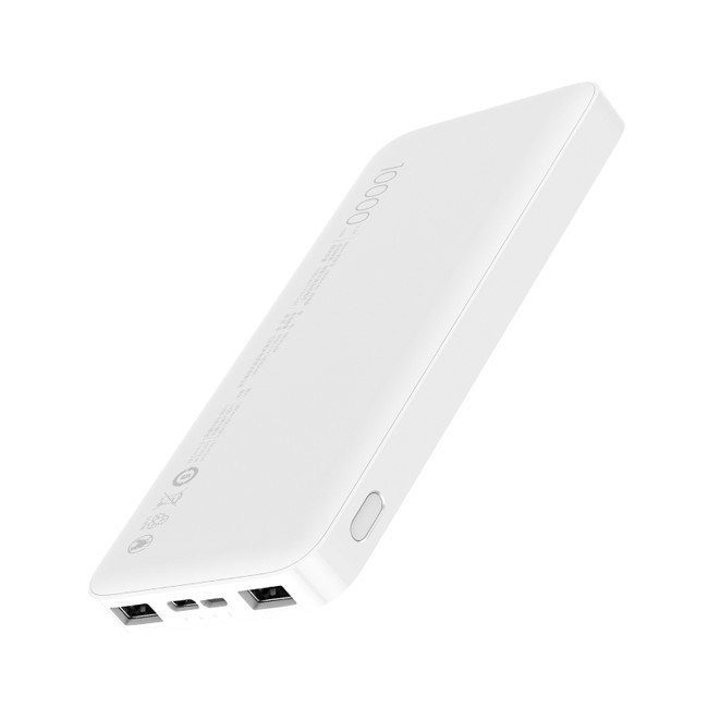 Pin sạc dự phòng Xiaomi Redmi PB100LZM 10000mAh hỗ trợ 2 cổng sạc vào (Trắng)