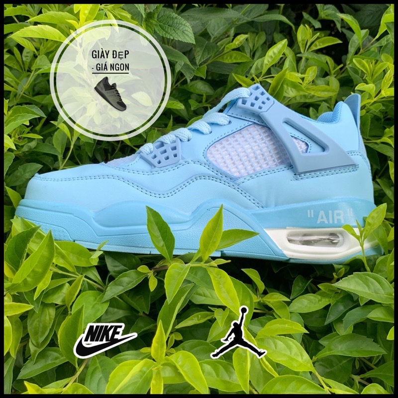 (Shop Giày Đẹp Giá Ngon) Giày jordan 4 xanh dương Full box+bill