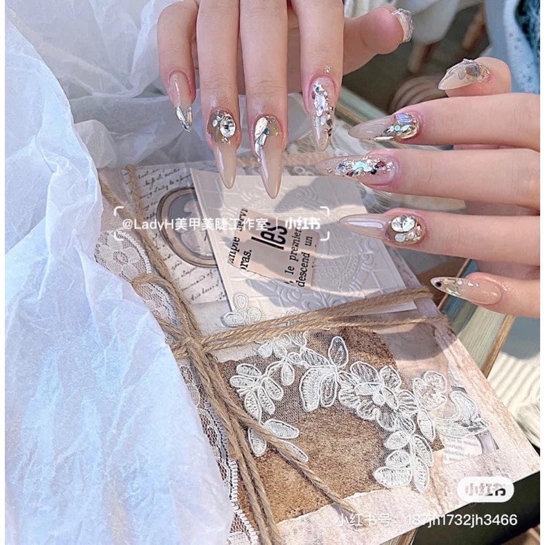 Set bìa báo 3D+Ren Decor chụp ảnh nail siêu xinh