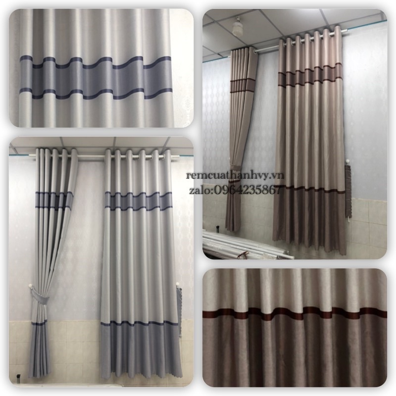 RÈM CỬA SỔ - MÀN CỬA CHỐNG NẮNG - Chất liệu vải gấm chống nắng 80%, có nhiều kích thước