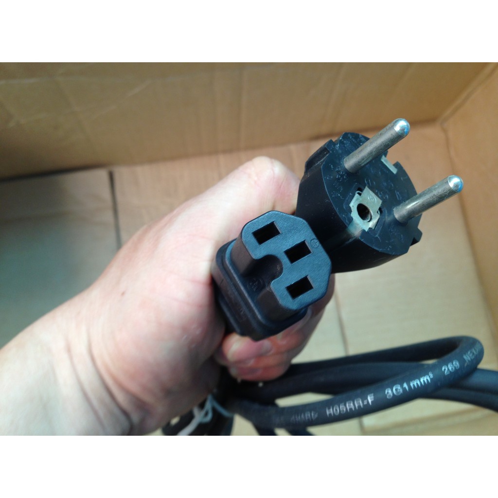 Dây nguồn 2 chấu c15, dây nguồn c15, power cable C15, cáp nguồn 2 chấu c15